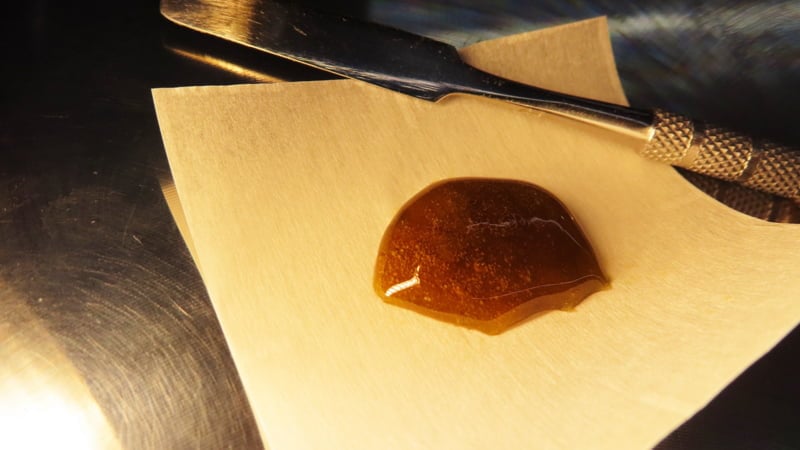Rosin on a Parchment Paper