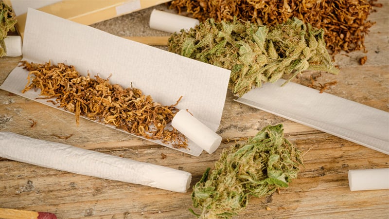 Image of a Spliff and Joint