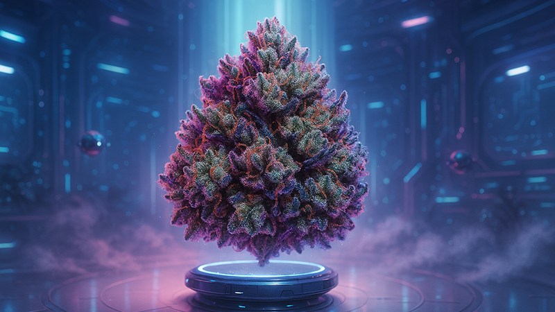 pinkman goo strain in a scifi theme