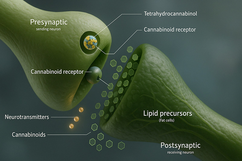 The Endocannabinoid system with name identifiers