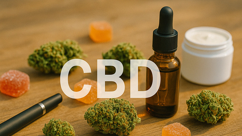 CBD products with the word CBD in the middle