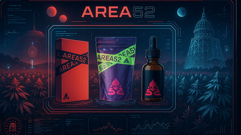 Delta-8 products in a photorealistic scifi setting