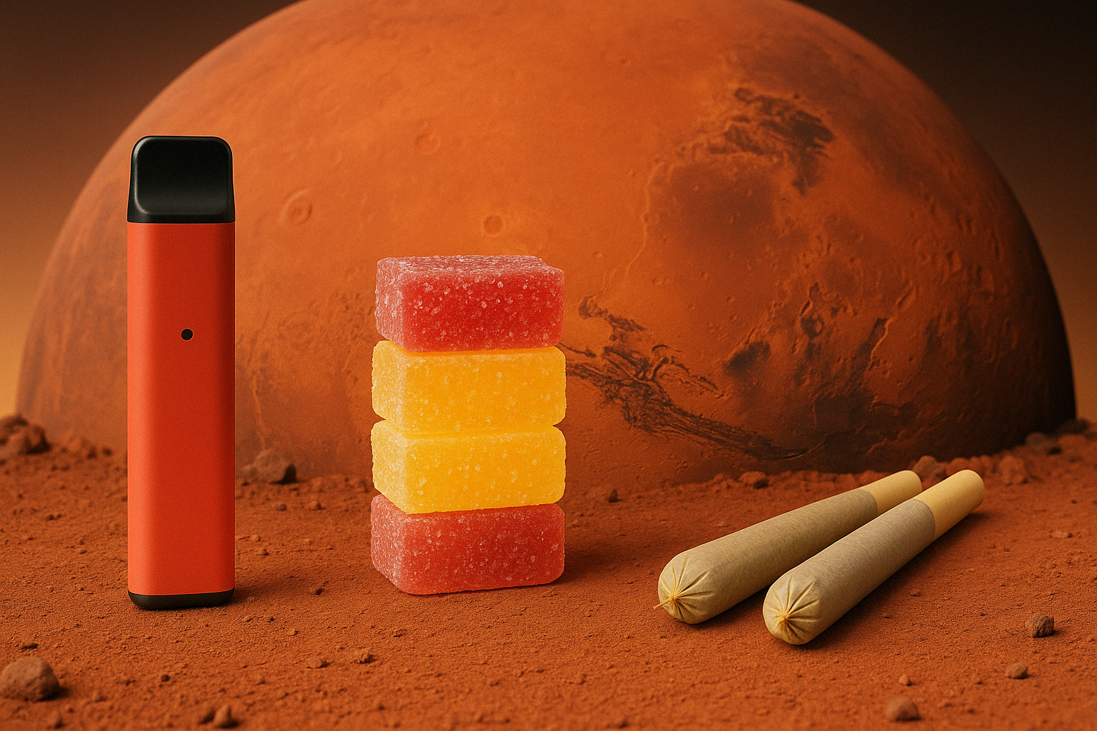 Area 52 Delta 9 vape, gummies and pre-rolls