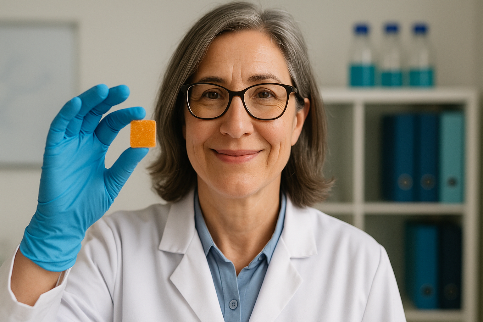 A scientist showing the difference of thcv gummies towards other cannabinoids