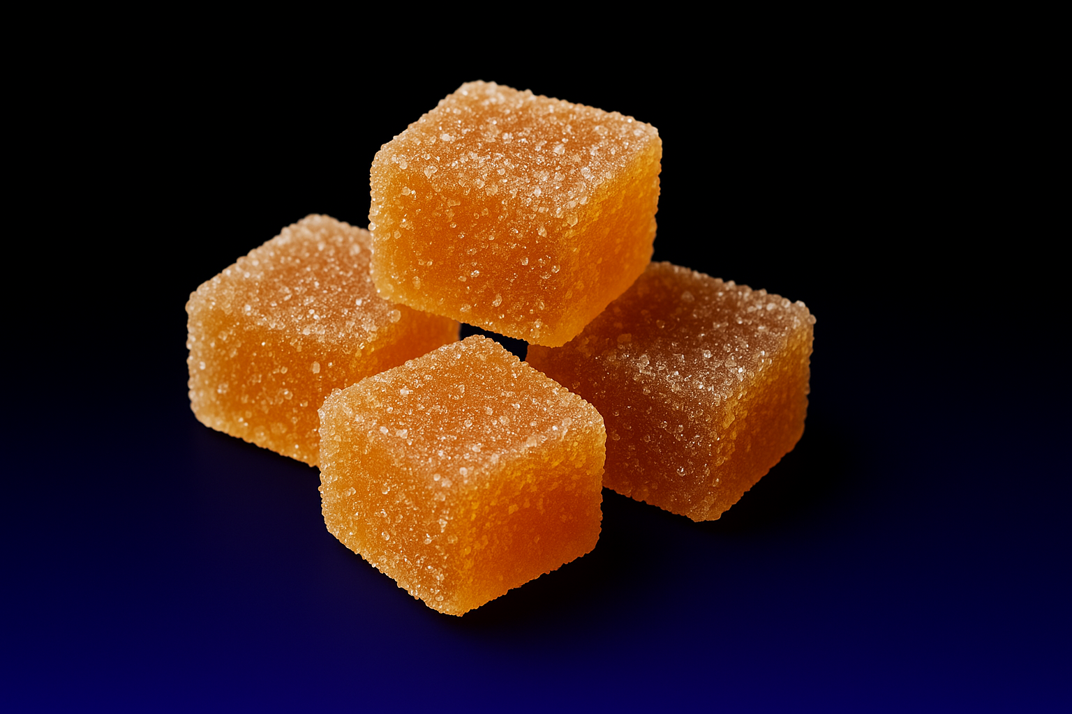 CBD gummies stacked to each other
